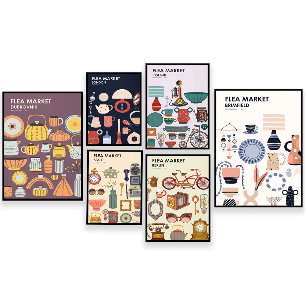 Vintage Collectible Market - Flea Market Print Collection - ลอนดอน,