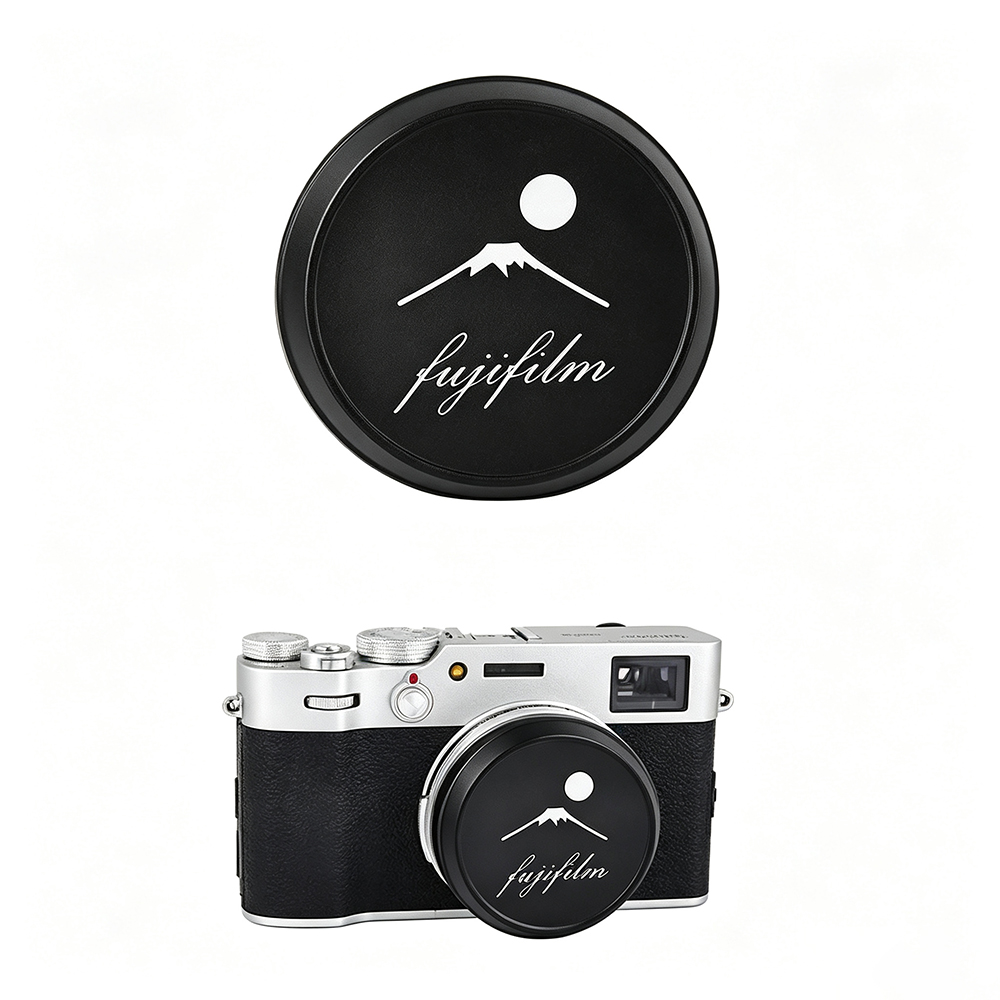 Lens Cap Vintage - ฝาครอบเลนส์โลหะสไตล์วินเทจสำหรับฟูจิฟิล์ม X100/X100V/X100VI/X100S/X100T/X100F/X70 กล้อง EVA ซับนุ่มกันฝุ่นฝาครอบเลนส์ด้านหน้า