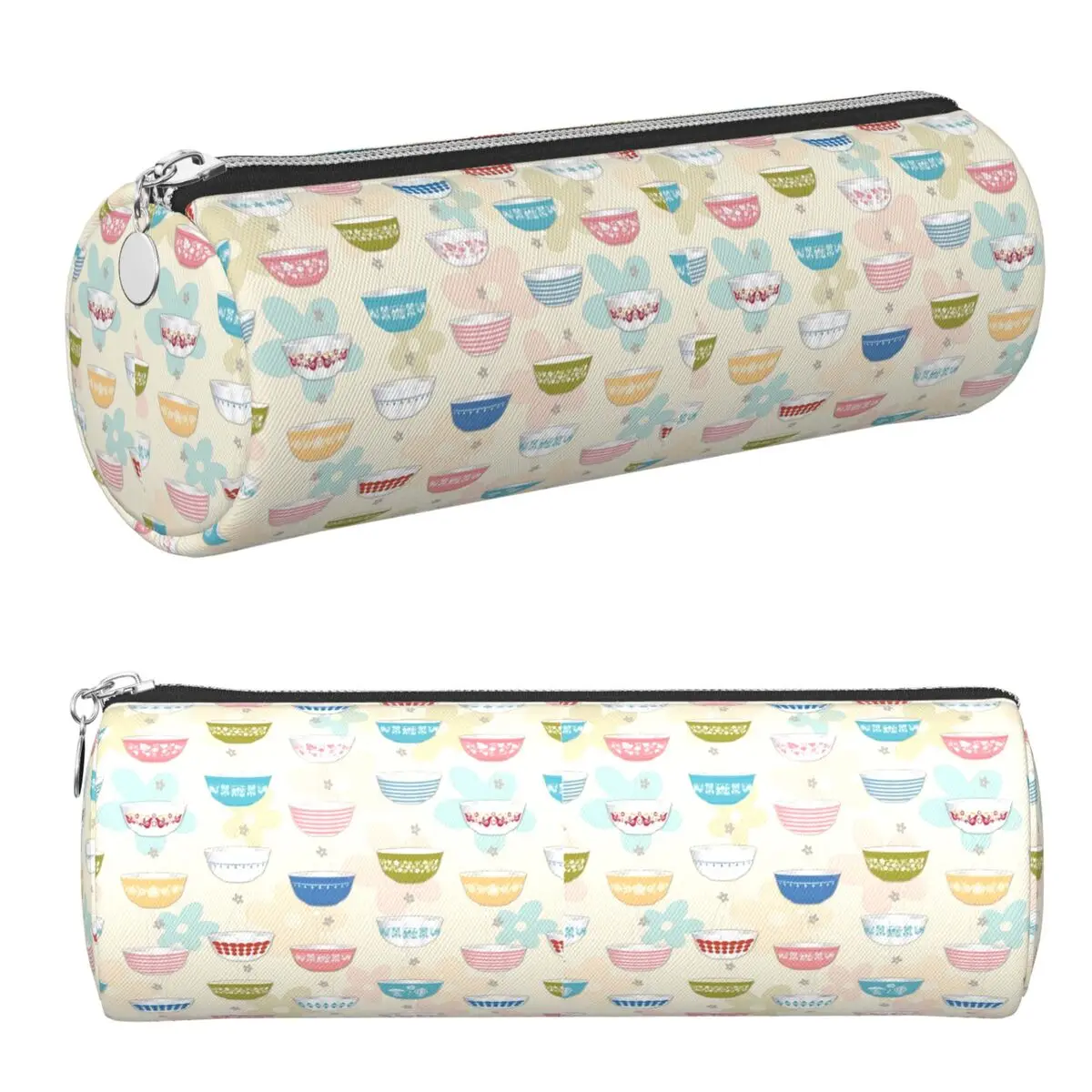 Vintage Collectible Pyrex - กล่องใส่ดินสอ คอลเลคชั่นชามไพเร็กซ์สไตล์วินเทจ กล่องใส่ปากกาทรงกระบอก กระเป๋าใส่ดินสอสำหรับเด็ก ของขวัญ