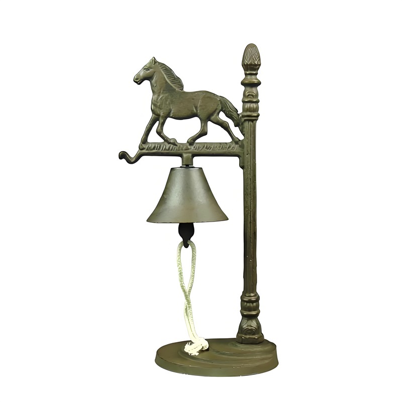 Vintage Collectible Bells - กระดิ่งเหล็กหล่อโบราณรูปม้า ของตกแต่งโต๊ะอาหาร งานเหล็กตกแต่งบ้าน ของประดับตกแต่งงานฝีมือ สำหรับนักสะสมงานศิลปะ