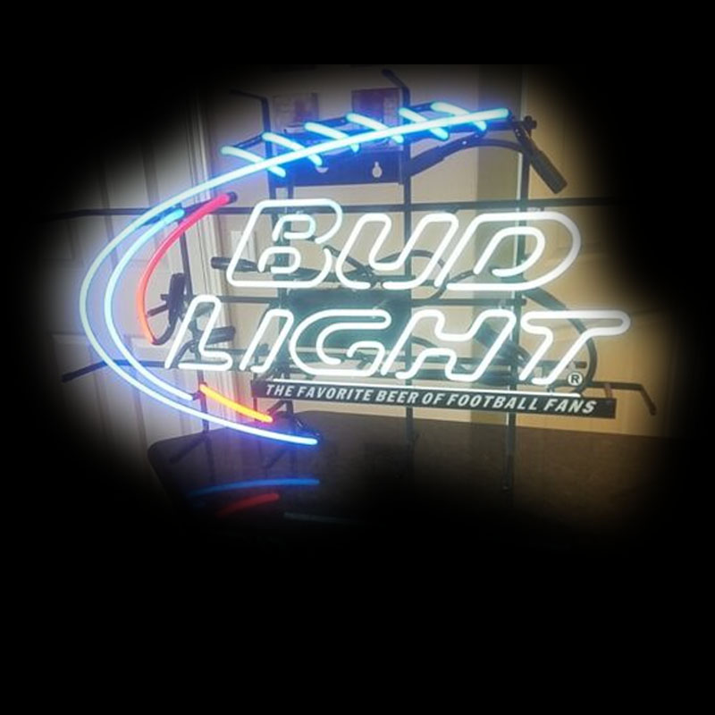 Collectible Vintage Lamps - ป้ายนีออนสะสม Bud Light หลอดไฟนีออนป้ายอะนิเมะฟุตบอลแฟนภายในพิมพ์ Vintage Neon