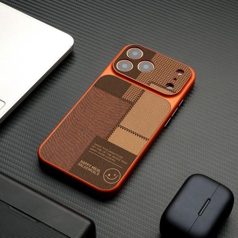 Lens Cap Vintage - เคสโทรศัพท์ลายปะติดสไตล์วินเทจสำหรับ iPhone 17/16 Pro Max ป้องกันการลื่น