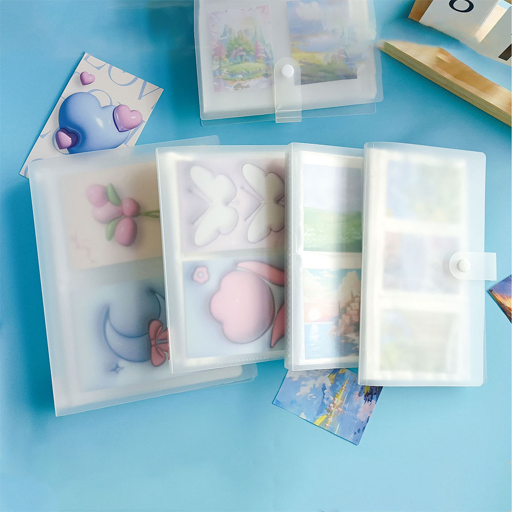 Polaroid Photo Album - Kpop อัลบั้มภาพโปร่งใส MINI อัลบั้มโพลารอยด์ภาพรถไฟตั๋วคอลเลกชันหนังสือเครื่องประดับการ์ด Photocards ผู้ถือหน้า