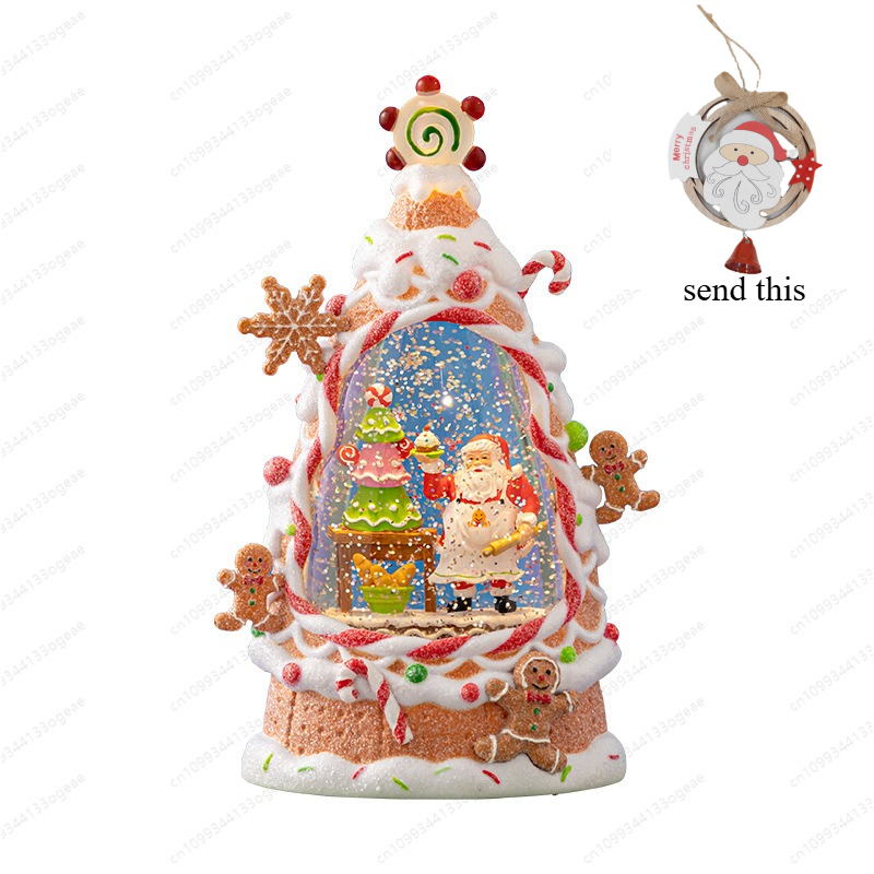 Collectible Vintage Lamps - ของตกแต่งโคมไฟคริสต์มาสสไตล์วินเทจ ชุดรถไฟซานตาคลอสเคลื่อนไหวได้พร้อมไฟ LED ของประดับตกแต่งวันหยุดที่น่าสะสม