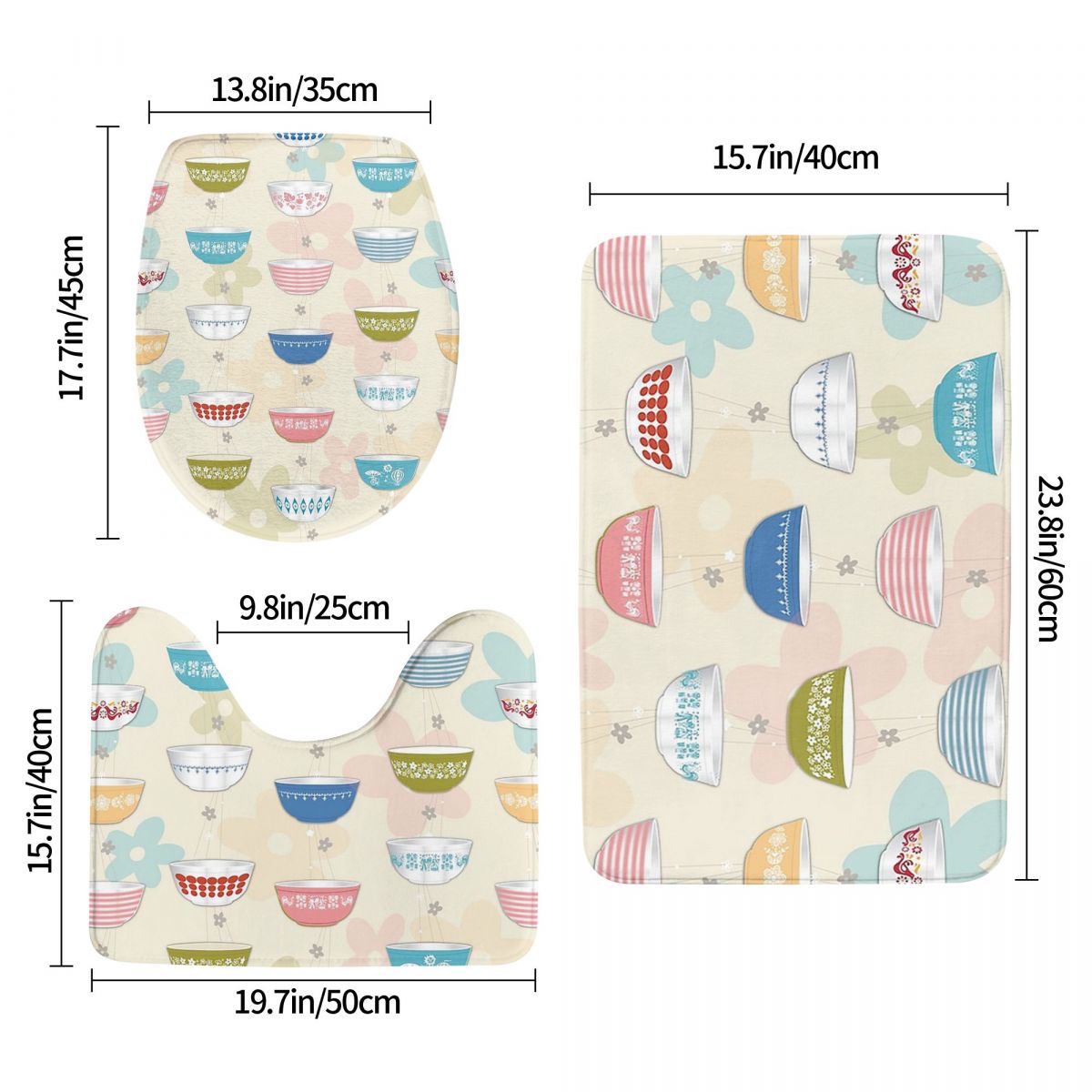 ชุดเครื่องใช้ห้องน้ำ 3 ชิ้น ลา - Vintage Collectible Pyrex บทวิจารณ์และราคา