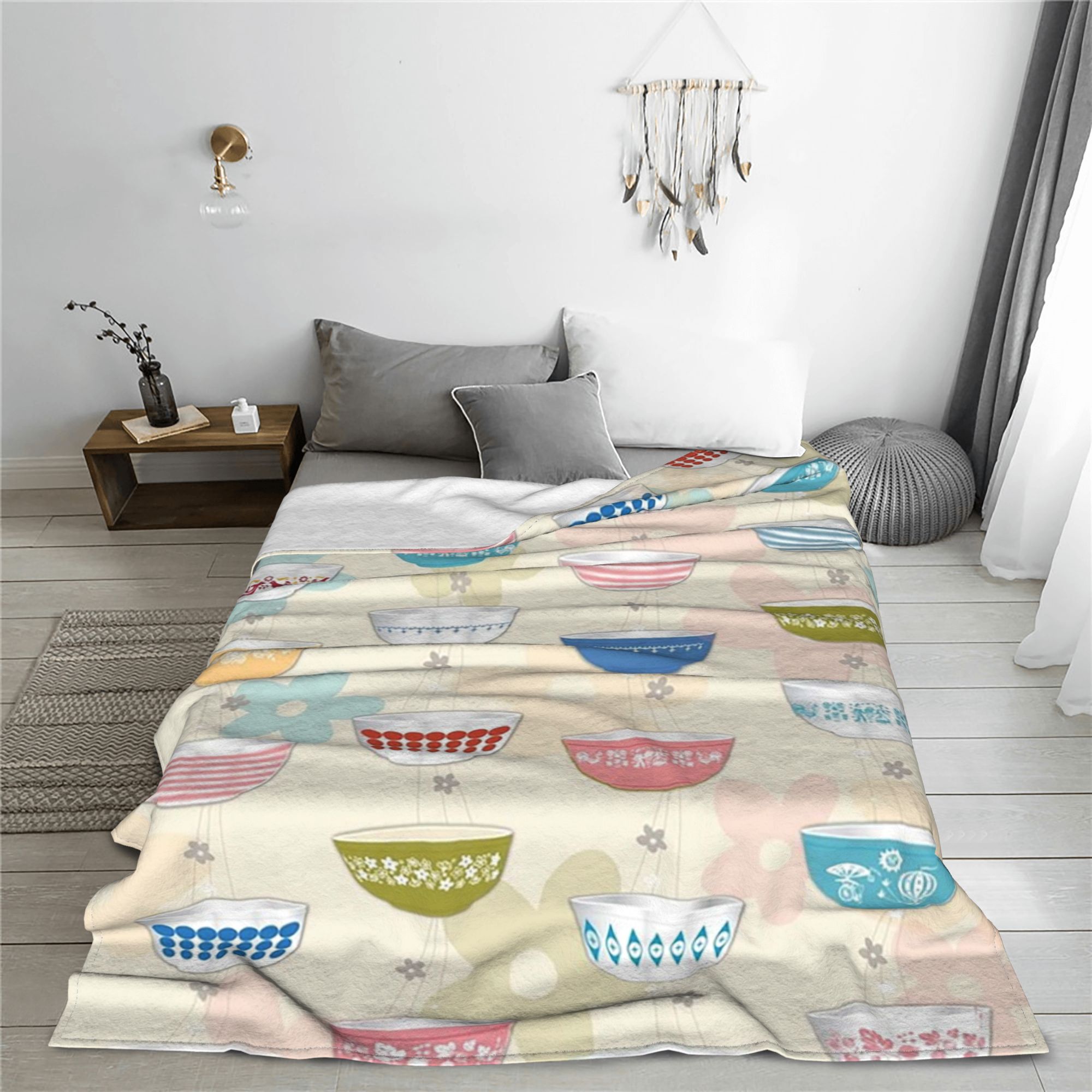 วินเทจไพเร็กซ์ชามคอลเลกชันผ้าห - Vintage Collectible Pyrex บทวิจารณ์และราคา