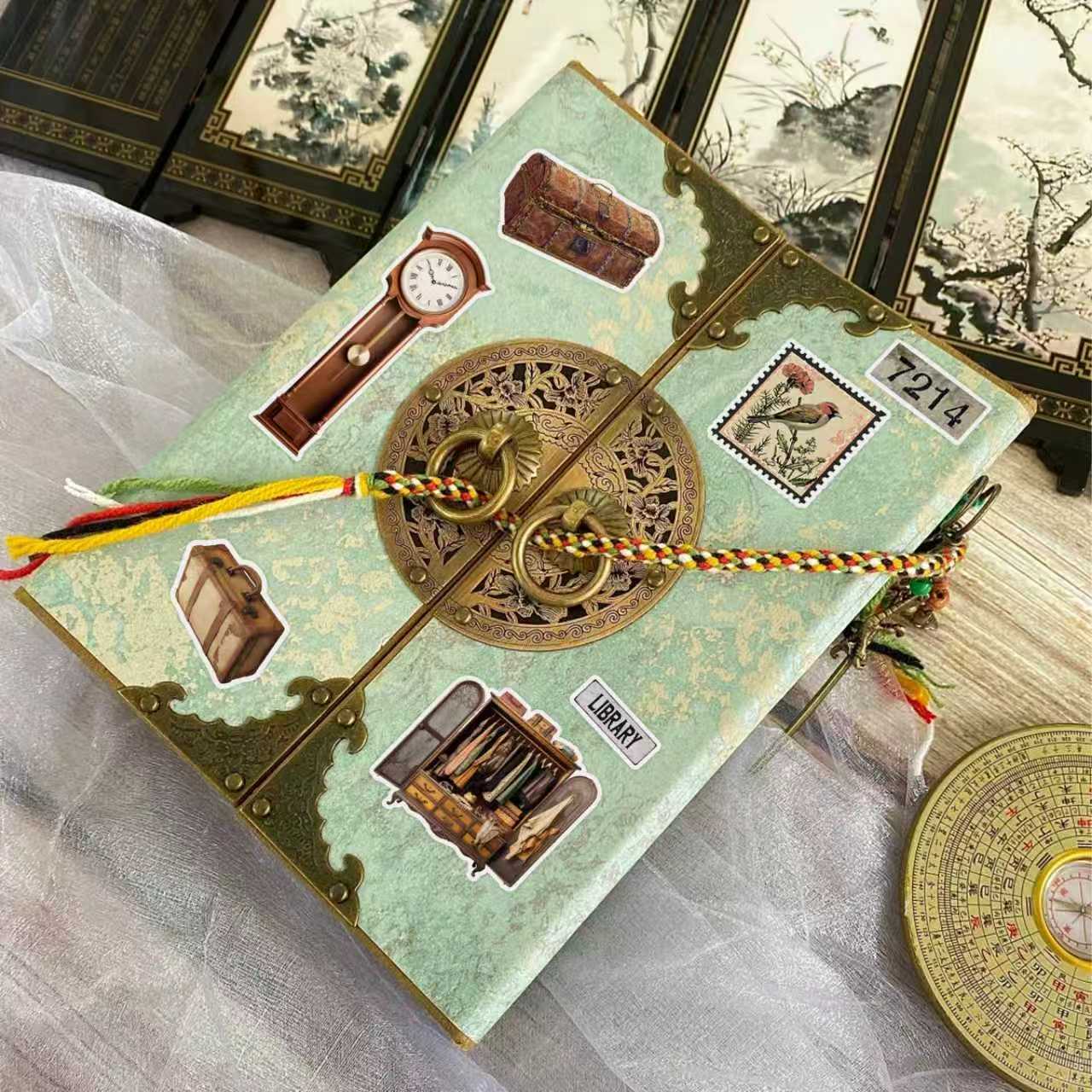 สติกเกอร์วินเทจสำหรับตกแต่งสมุ - Vintage Collectible Books บทวิจารณ์และราคา