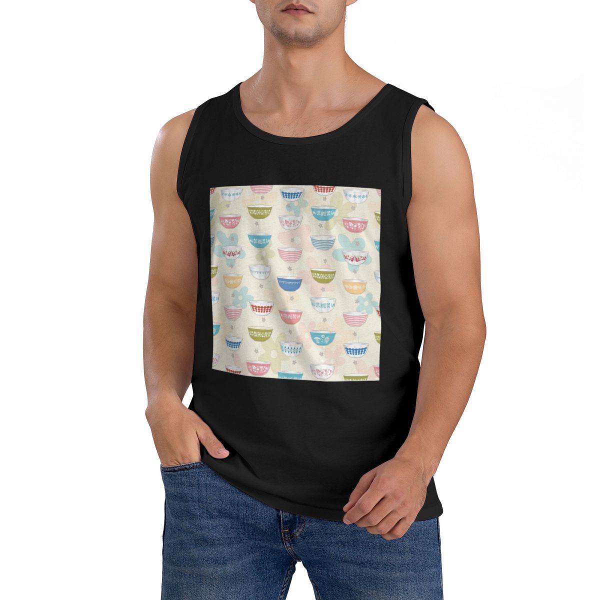 เสื้อยืดคอกลมแขนกุดผ้าฝ้าย 100 - Vintage Collectible Pyrex บทวิจารณ์และราคา