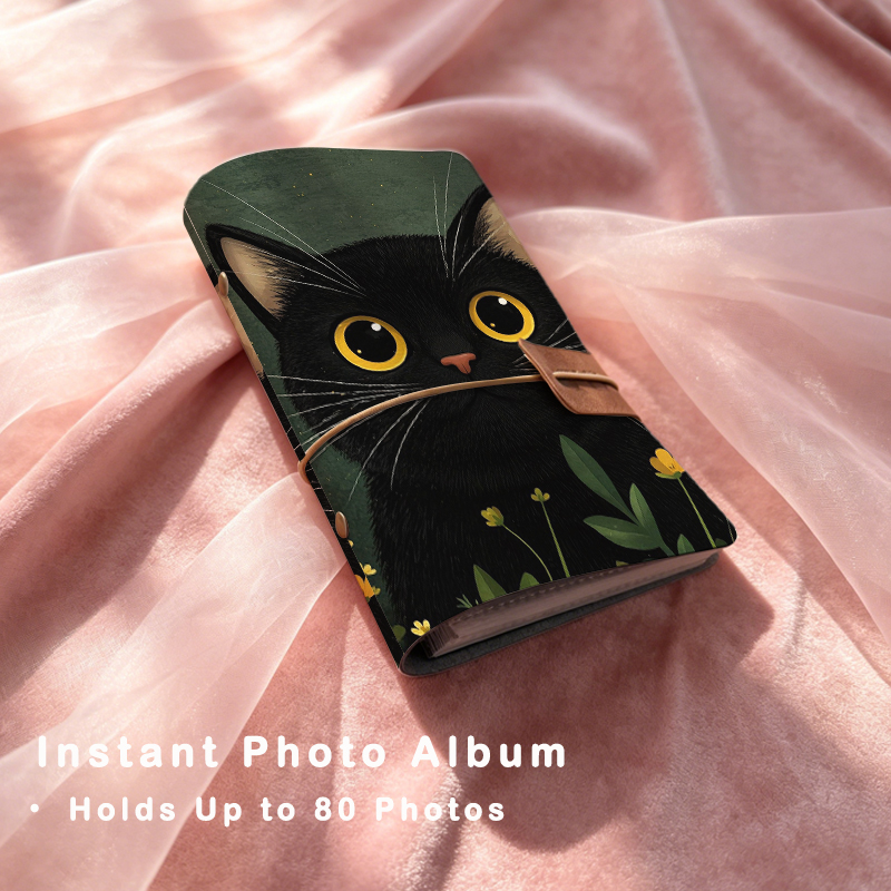 สมุดภาพพิมพ์ลายแมวดำน่ารัก 6 ห - Polaroid Photo Album บทวิจารณ์และราคา