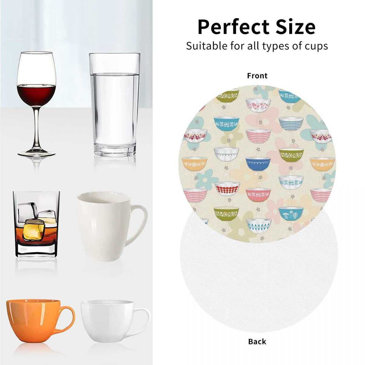 ชุดจานรองแก้วพีวีซีหนังเทียมลา - Vintage Collectible Pyrex บทวิจารณ์และราคา