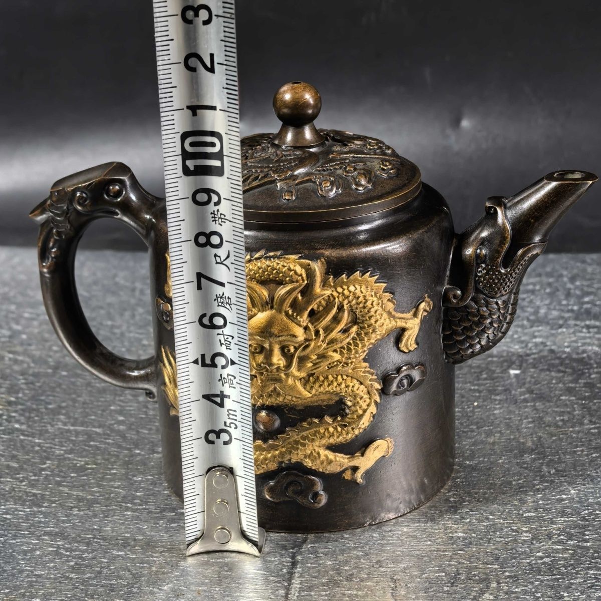 กาน้ำชาทองเหลืองโบราณลายมังกรแ - Collectible Vintage Wine บทวิจารณ์และราคา