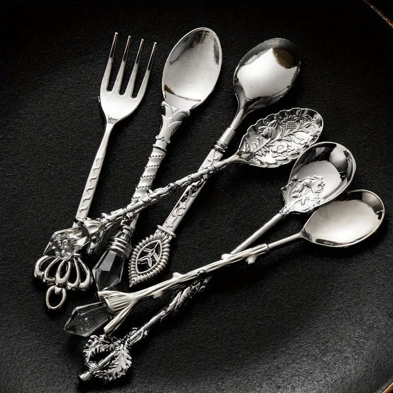 6ชิ้นช้อนส้อมสไตล์วินเทจแบบราช - Vintage Collectible Spoons บทวิจารณ์และราคา