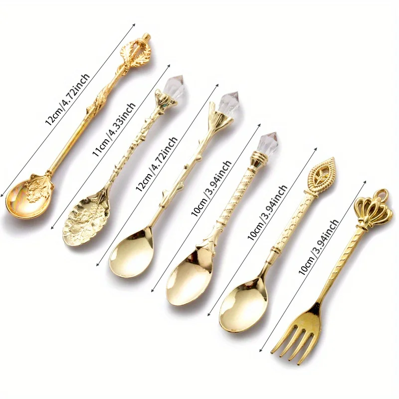 6ชิ้นช้อนส้อมสไตล์วินเทจแบบราช - Vintage Collectible Spoons บทวิจารณ์และราคา