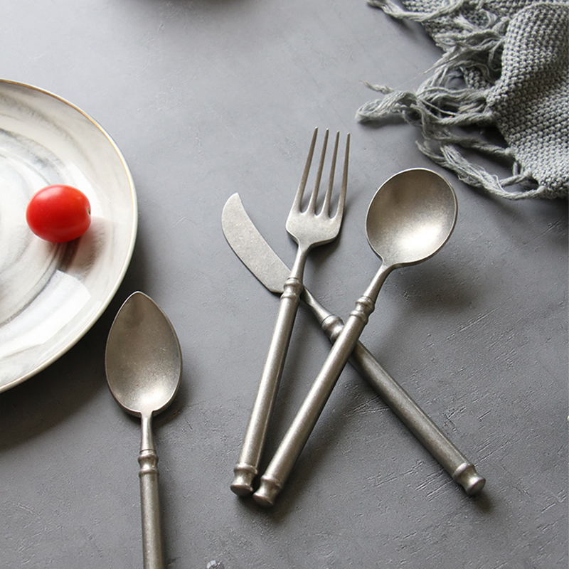 Retro ขัด 304 สแตนเลสสตีล Flat - Vintage Collectible Spoons บทวิจารณ์และราคา